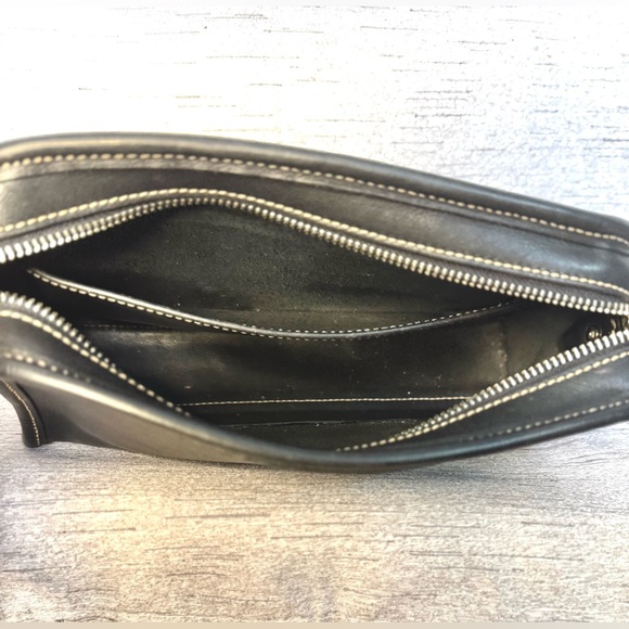 Coach Vintage 1999 Black Mimosa Zip Leather Crossbody Camera Bag - 9” x 5.5” - Picture 3 of 12